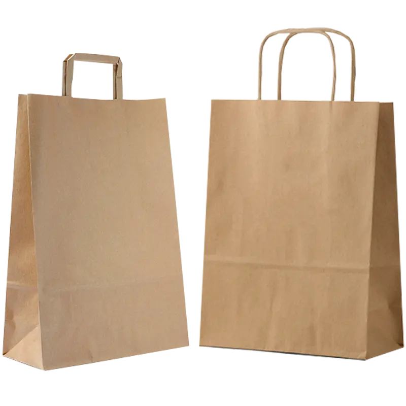 BOLSAS DE PAPEL CON ASAS RIZADA Y PLANA CASTELPACK